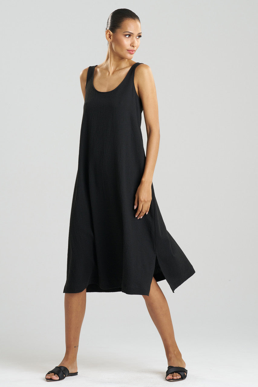 Buy Onsen Cotton Tank Slip Dress in Black Online Black