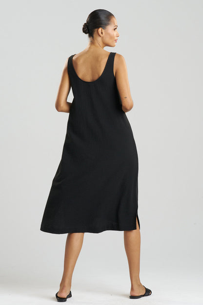 Buy Onsen Cotton Tank Slip Dress in Black Online Black