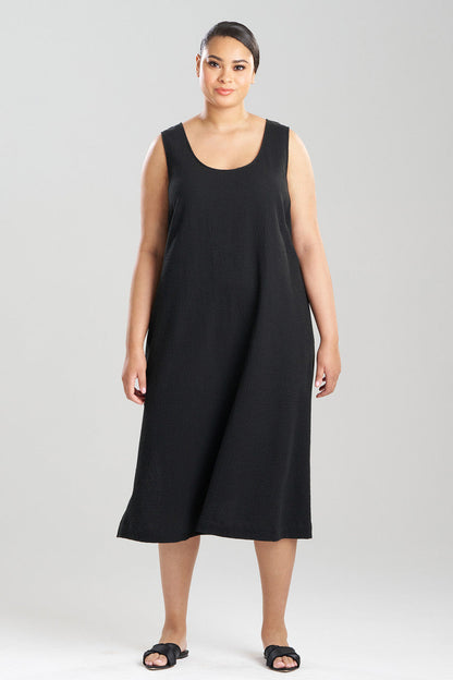 Buy Onsen Cotton Tank Slip Dress in Black Online Black