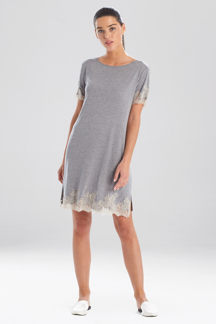 Buy Luxe Shangri-La TENCEL™ Short Sleeve Sleepshirt in Grey Online Grey