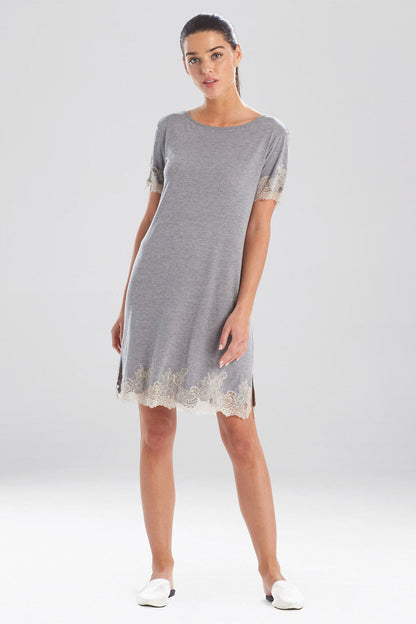 Buy Luxe Shangri-La TENCEL™ Short Sleeve Sleepshirt in Grey Online Grey