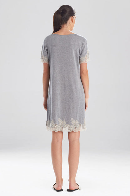 Buy Luxe Shangri-La TENCEL™ Short Sleeve Sleepshirt in Grey Online Grey