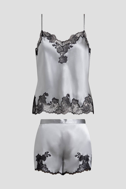 Lolita Lace Cami Shorts PJ Silver/Black