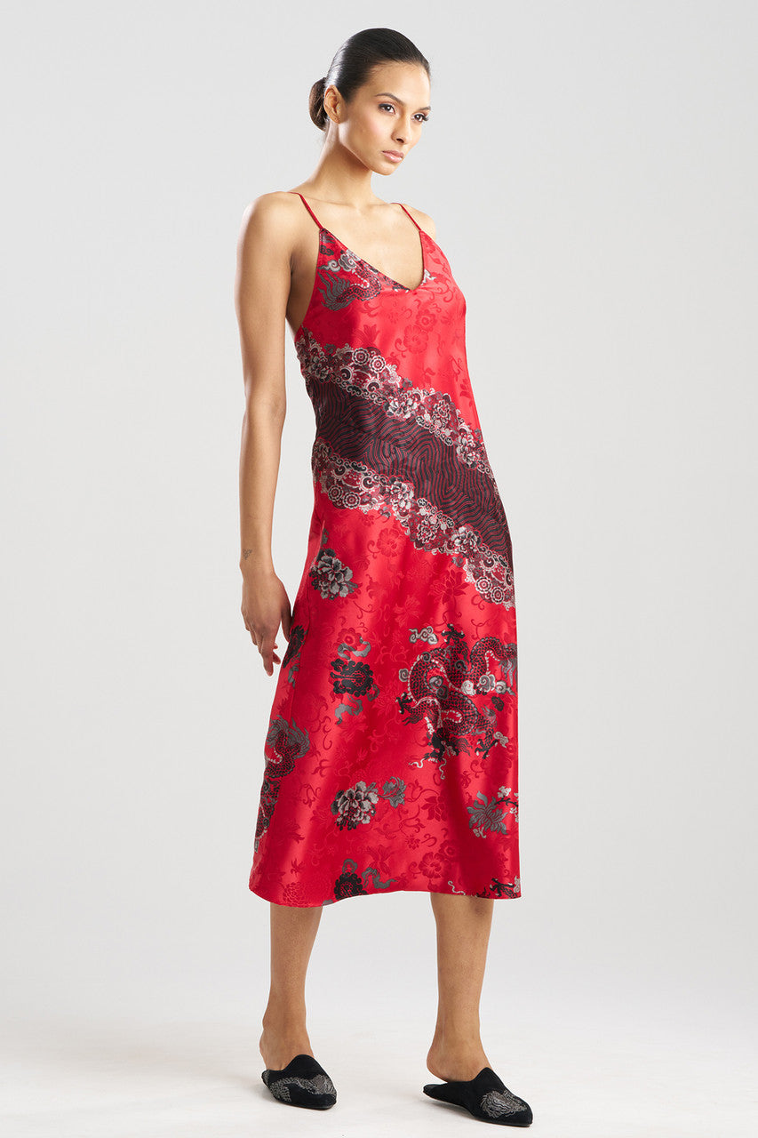 Buy Imperial Dragon Jacquard Gown in Red Online Red