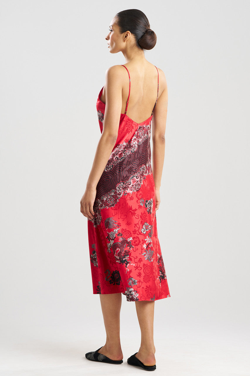 Buy Imperial Dragon Jacquard Gown in Red Online Red
