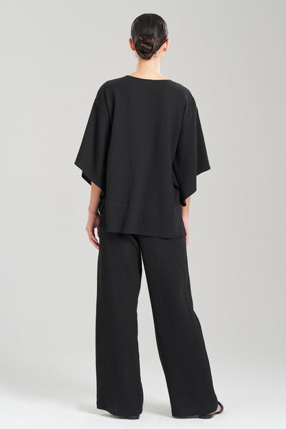 Buy Onsen Cotton Kimono Top in Black Online Black