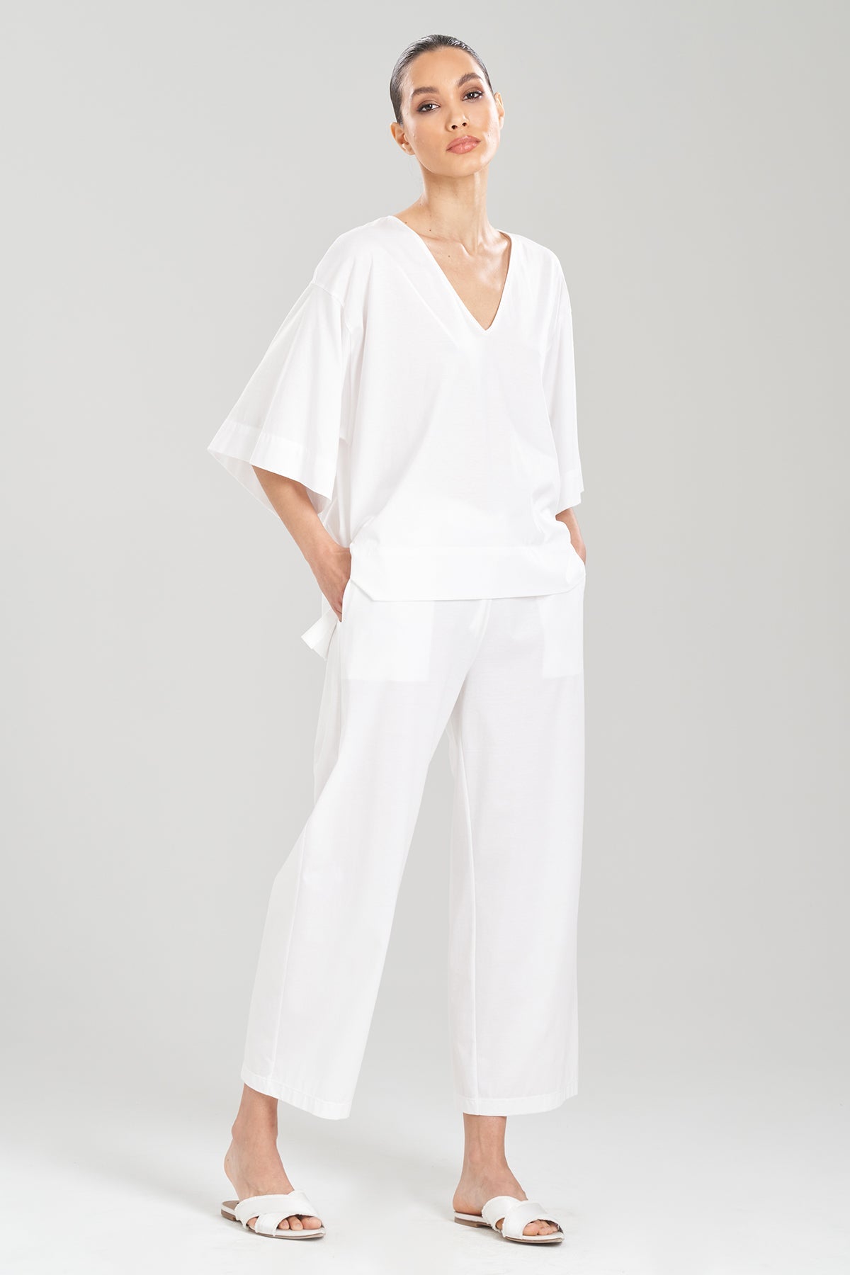 Onsen Cotton Kimono Top White