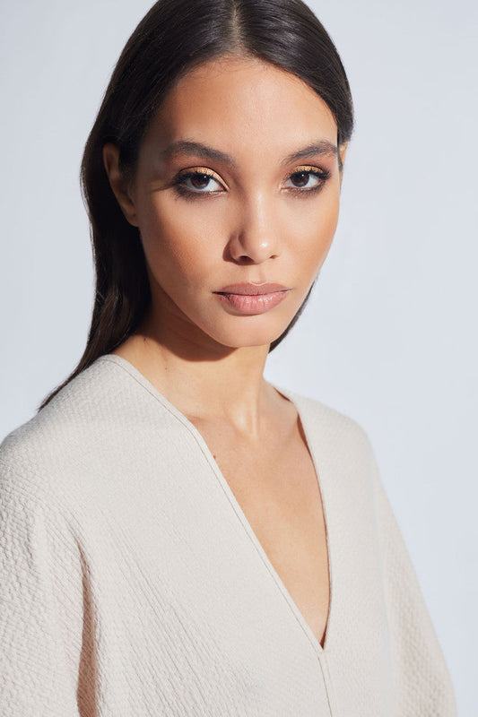 Buy Onsen Cotton Kimono Top in Sand Dune Online Sand Dune