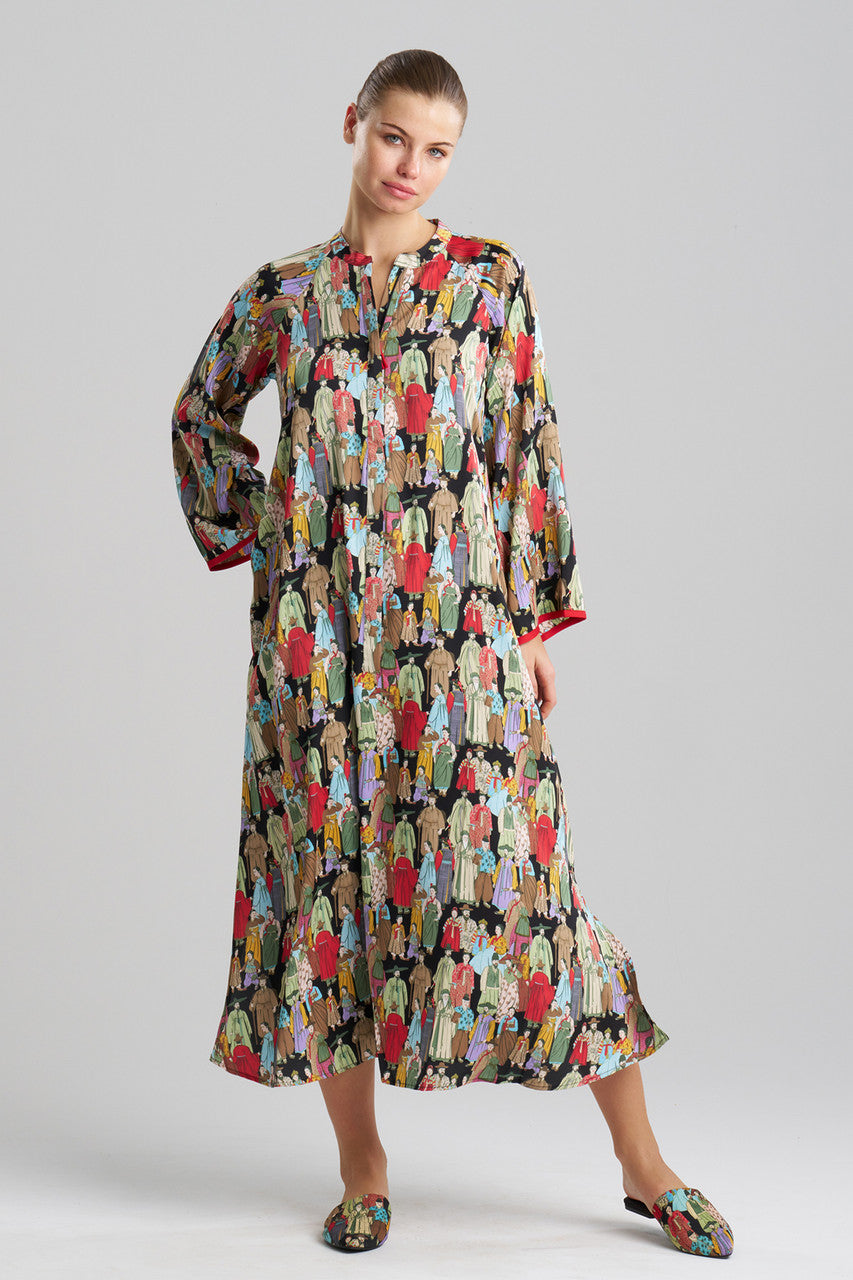 Buy Dynasty Mandarin Zip Caftan in Black Online Black