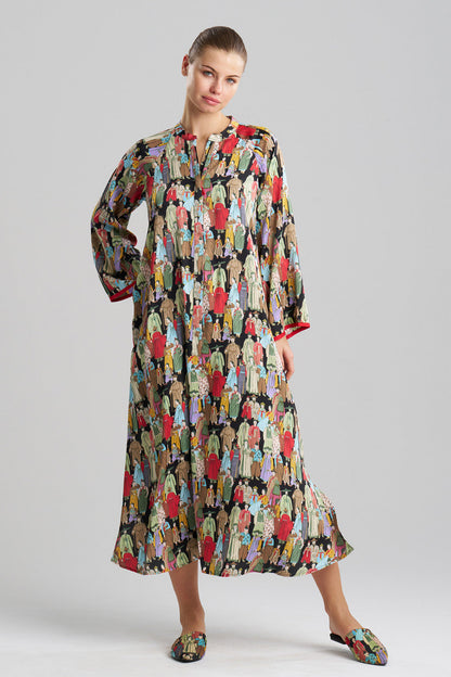 Buy Dynasty Mandarin Zip Caftan in Black Online Black
