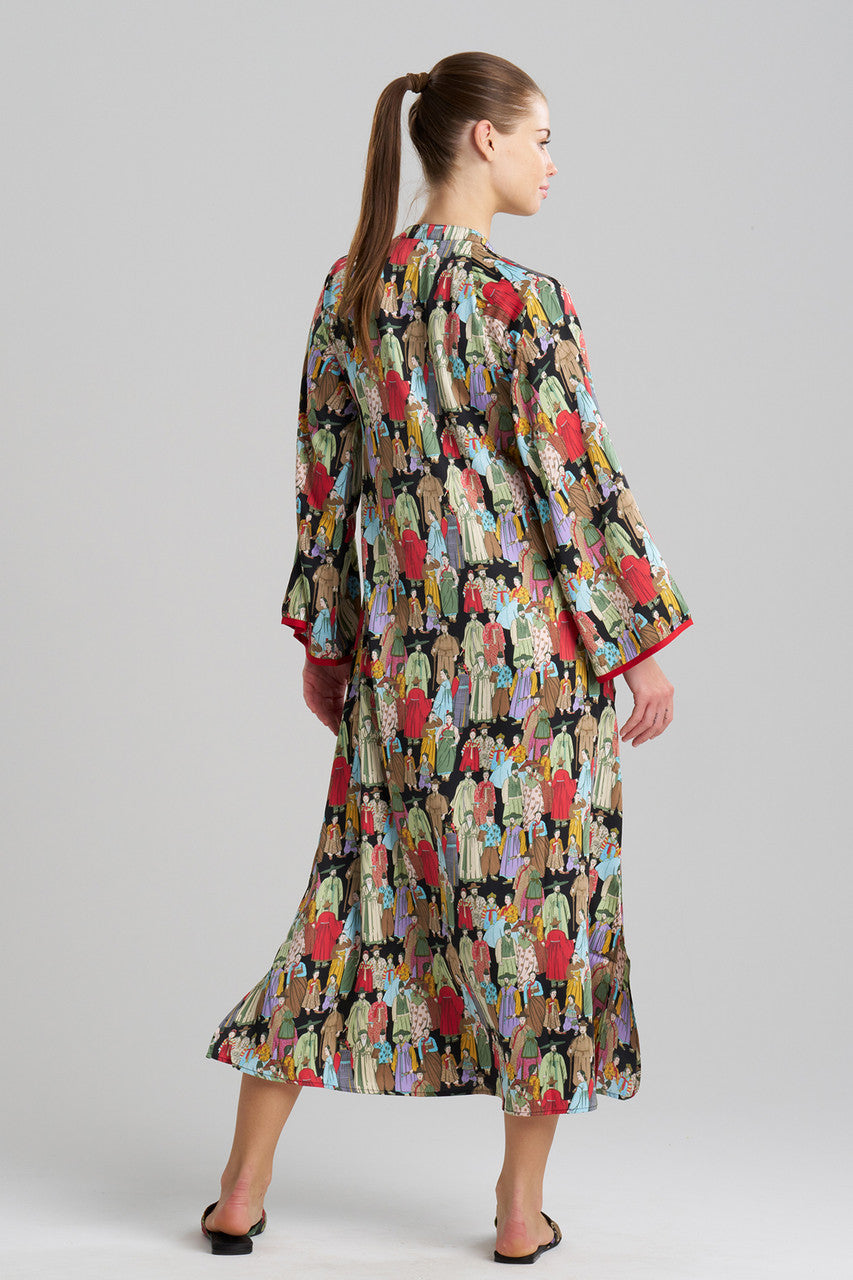 Buy Dynasty Mandarin Zip Caftan in Black Online Black