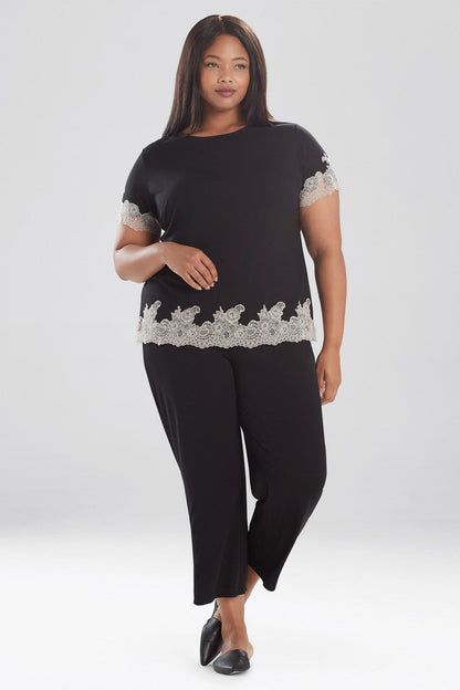 Buy Luxe Shangri-La TENCEL™ Short Sleeve PJ Basics in Black/Cocoon Online Black/Cocoon