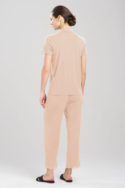 Buy Feathers Essentials Lenzing™ Ecovero™ Viscose Lace Applique Trim PJ in Café Online Café
