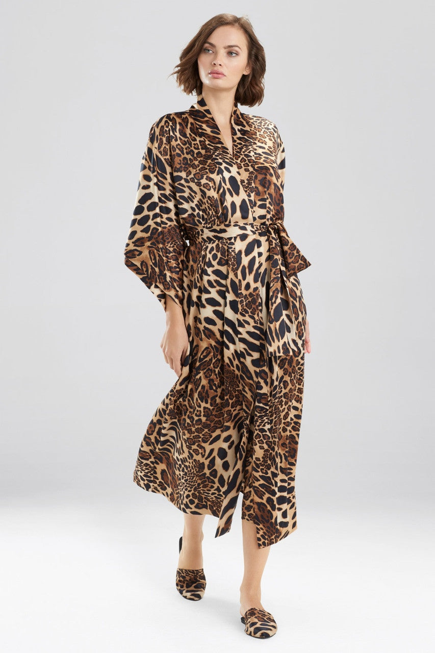 Buy Luxe Leopard Robe in Chestnut Online Chestnut