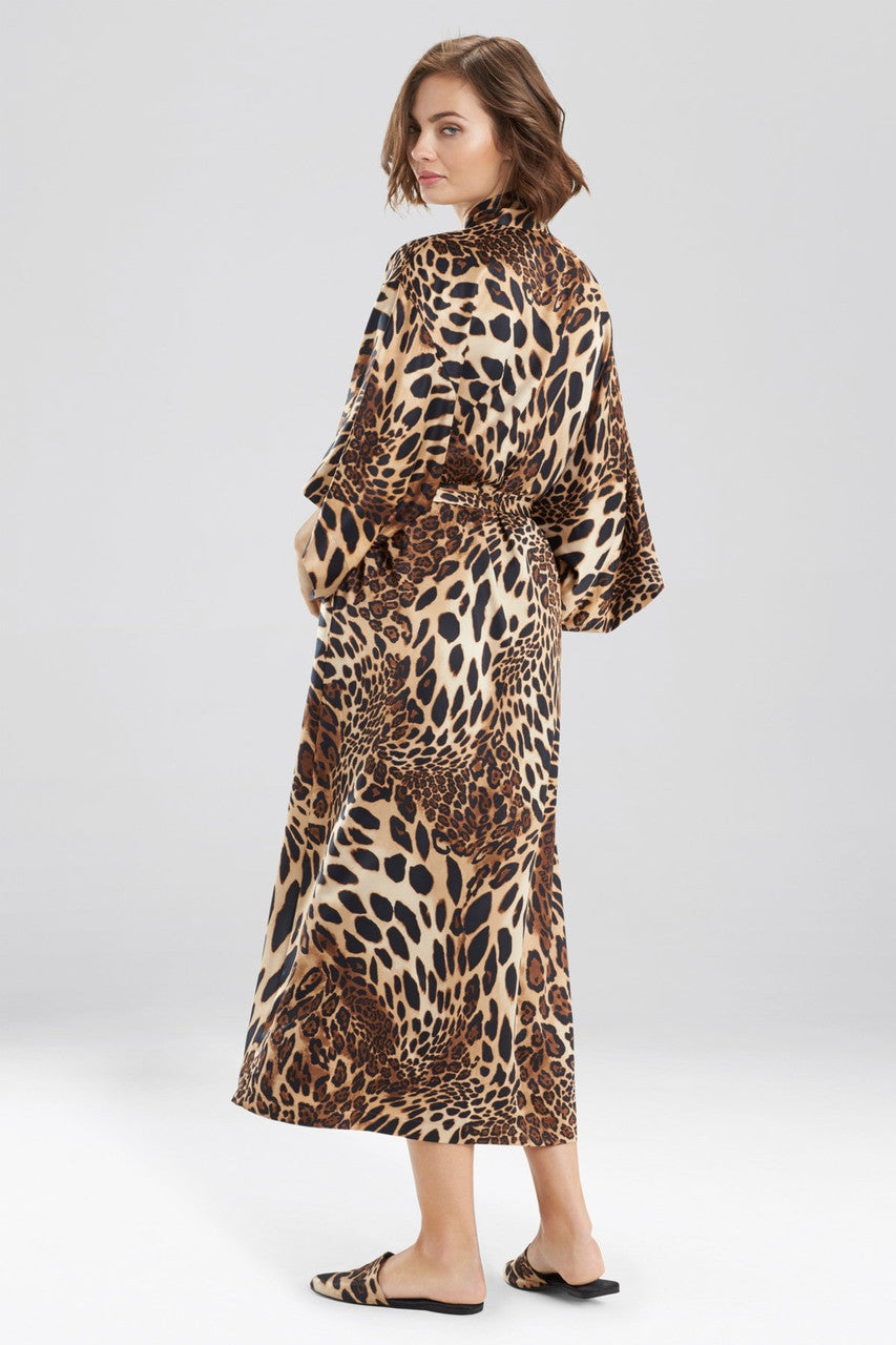 Buy Luxe Leopard Robe in Chestnut Online Chestnut