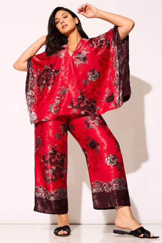 Imperial Dragon Jacquard PJ Red