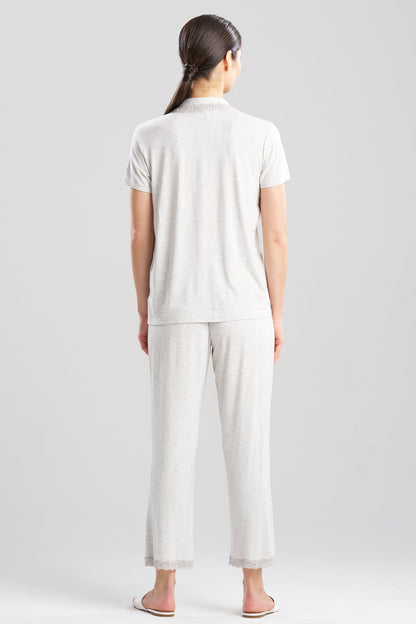 Buy Feathers Essentials Lenzing™ Ecovero™ Viscose Lace Applique Trim PJ in Light Heather Grey Online Light Heather Grey