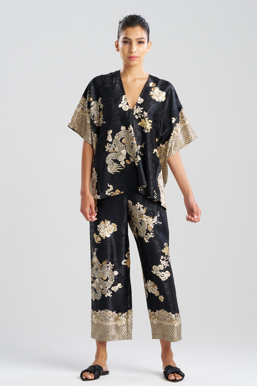 Buy Imperial Dragon Jacquard PJ in Black Online Black