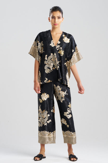 Buy Imperial Dragon Jacquard PJ in Black Online Black