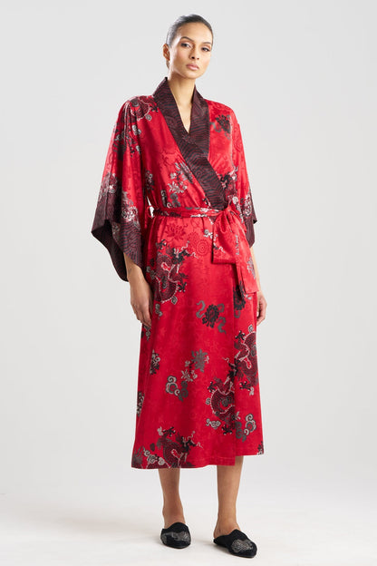 Buy Imperial Dragon Jacquard Robe in Red Online Red