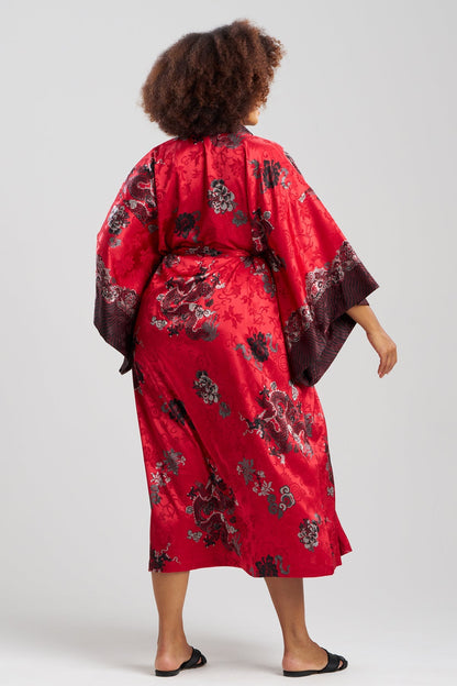 Buy Imperial Dragon Jacquard Robe in Red Online Red