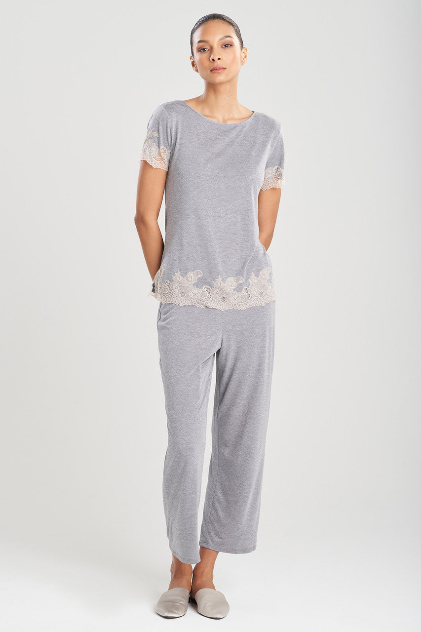 Buy Luxe Shangri-La TENCEL™ Short Sleeve PJ Basics in Grey/Cocoon Online Grey/Cocoon