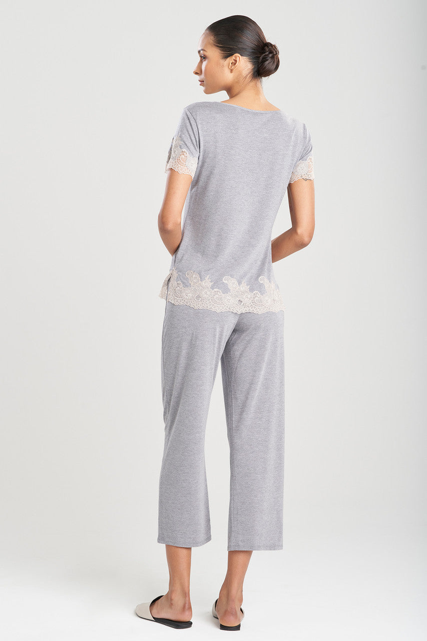 Buy Luxe Shangri-La TENCEL™ Short Sleeve PJ Basics in Grey/Cocoon Online Grey/Cocoon