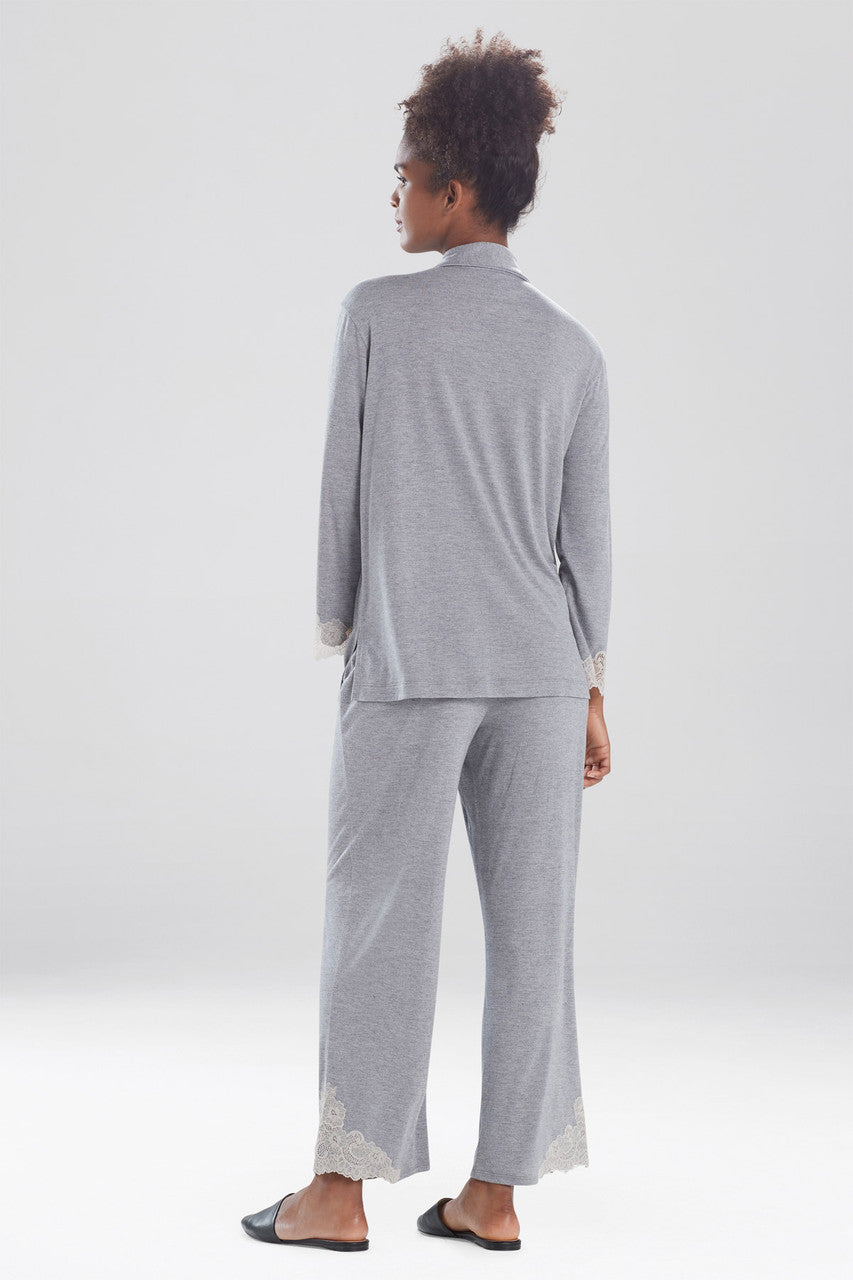 Buy Luxe Shangri-La TENCEL™ Long Sleeve Notch PJ in Grey Online Grey