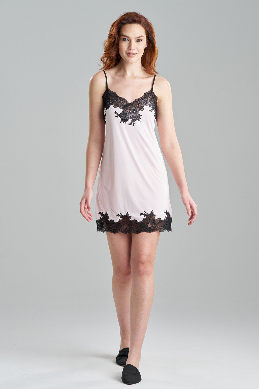 Buy Enchant Lace Trim Chemise in Pink/Black Online Pink/Black