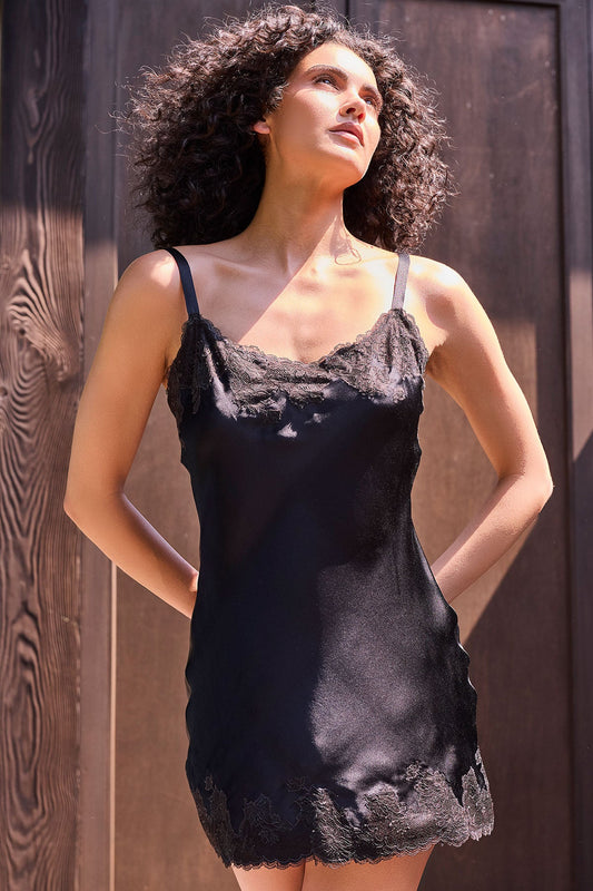 Buy Lolita Chemise in Black Online Black