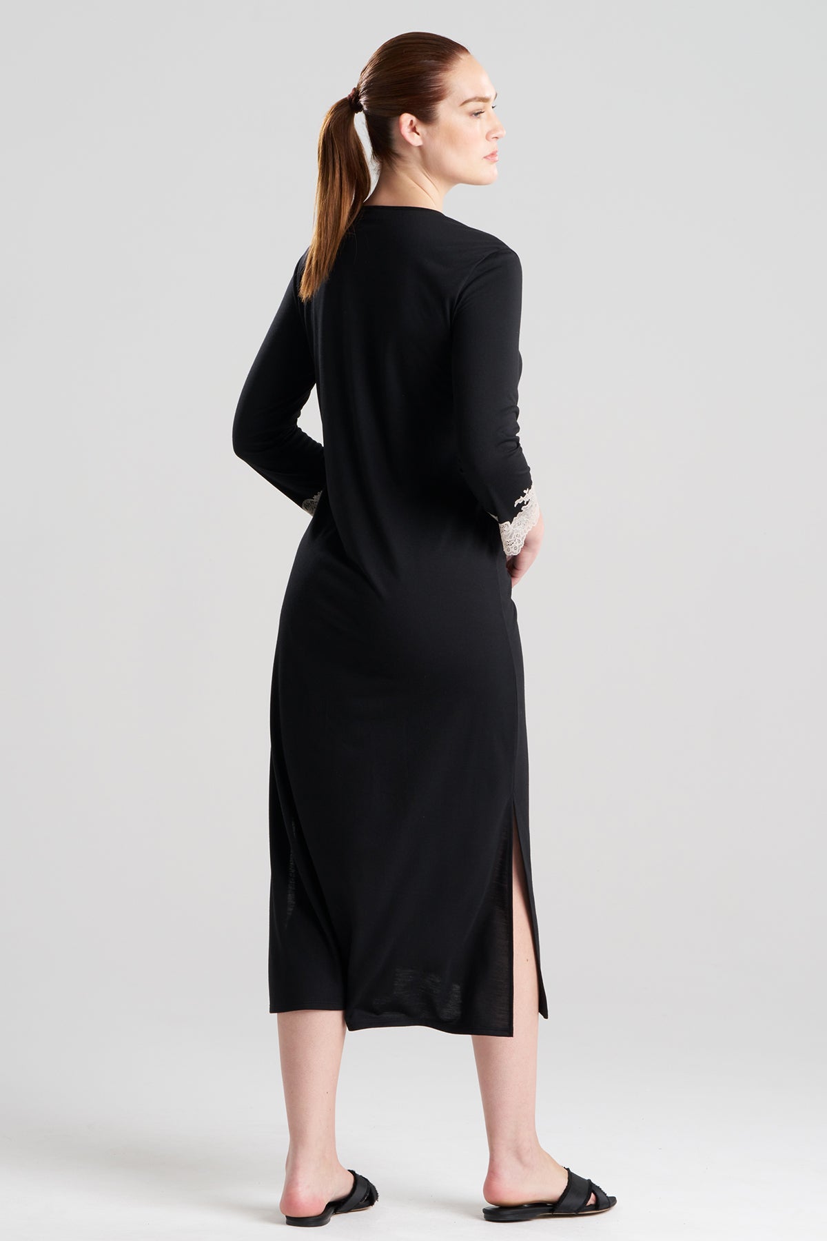 Luxe Shangri-La Long Sleeve Lounger Black/Cocoon