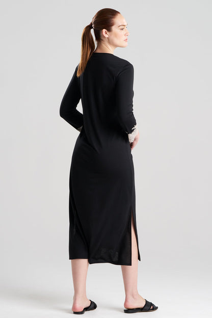Luxe Shangri-La Long Sleeve Lounger Black/Cocoon