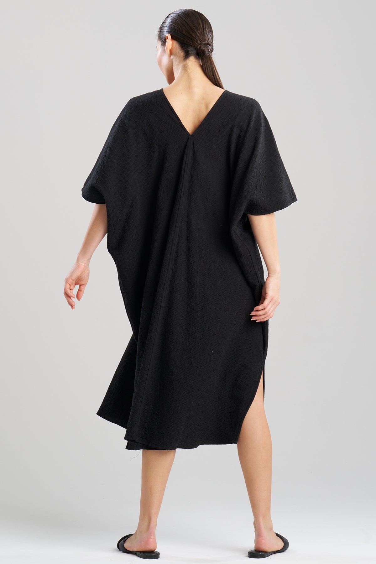 Onsen Cotton Caftan Black