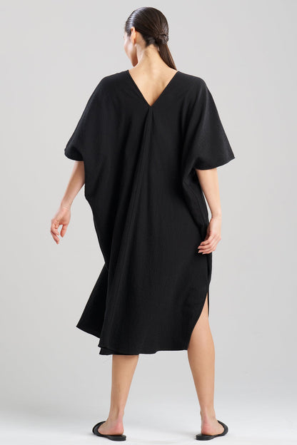 Onsen Cotton Caftan Black