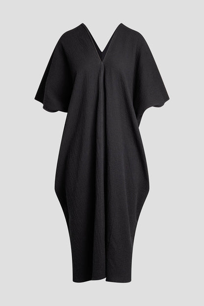 Onsen Cotton Caftan Black