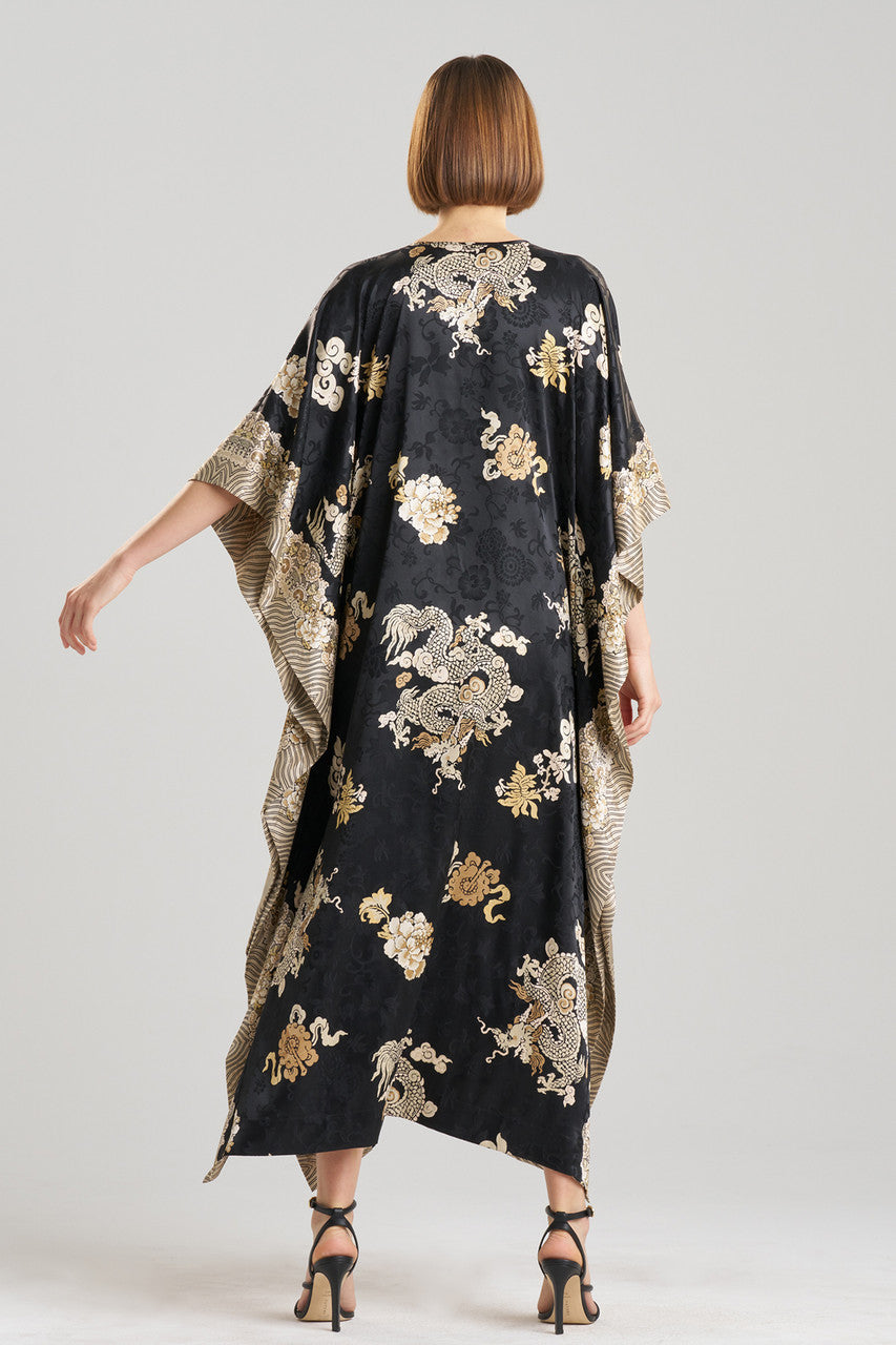 Buy Imperial Dragon Jacquard Caftan in Black Online Black