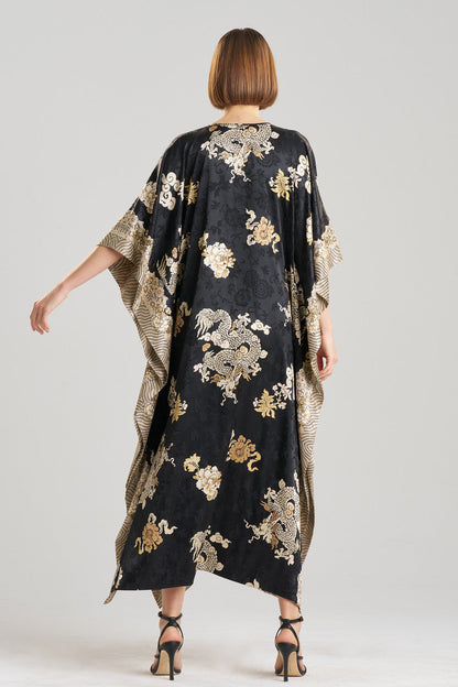 Buy Imperial Dragon Jacquard Caftan in Black Online Black