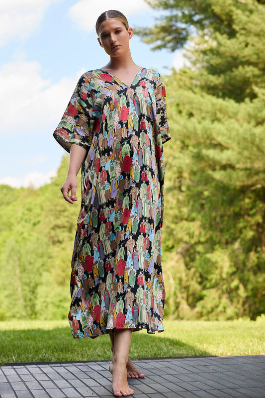 Buy Dynasty Caftan in Black Online Black