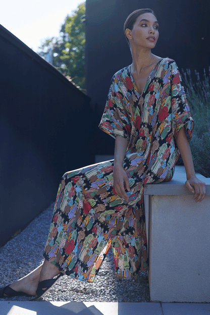 Buy Dynasty Caftan in Black Online Black