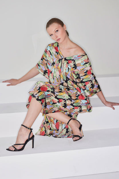 Buy Dynasty Caftan in Black Online Black