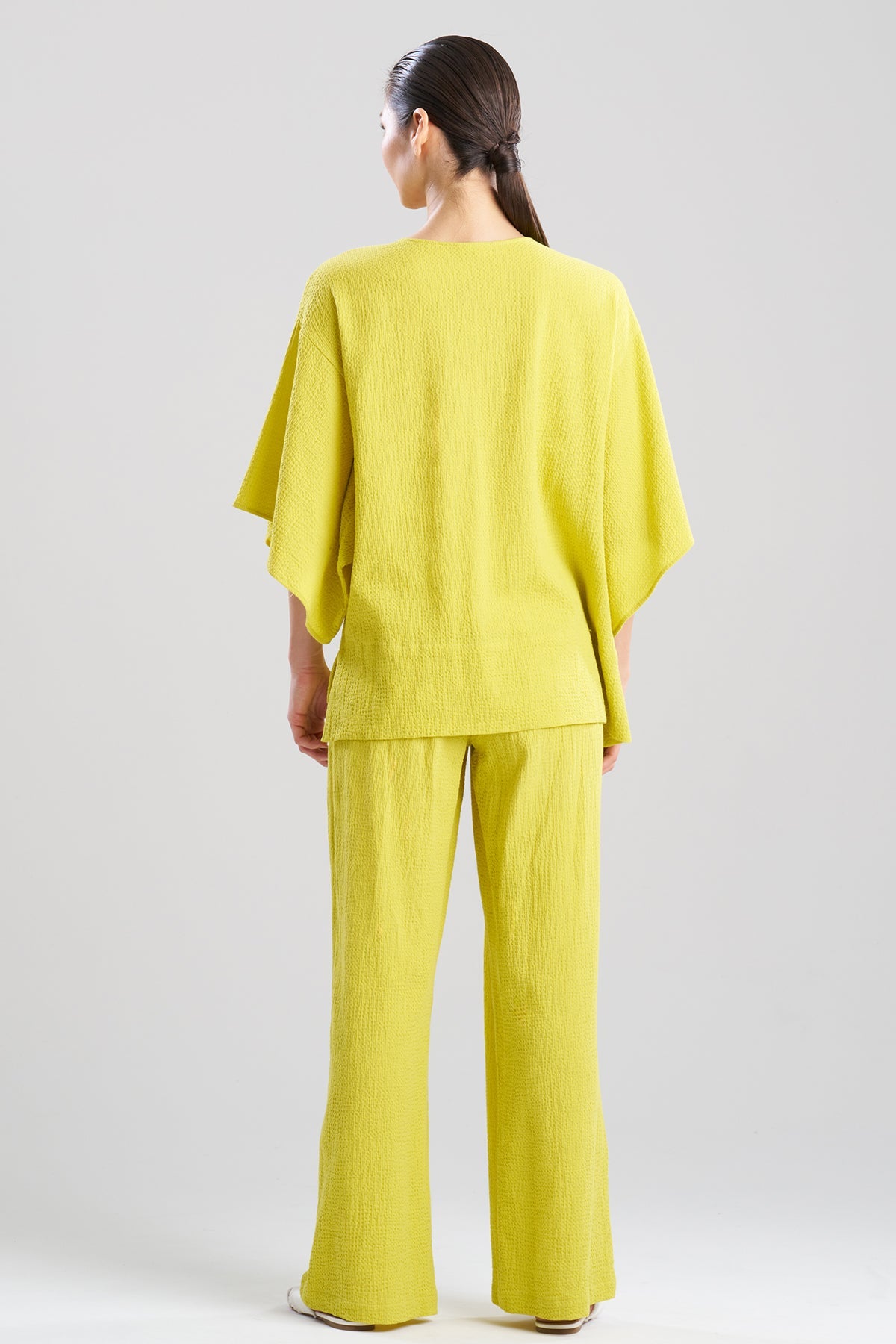 Onsen Cotton Kimono Top Chartreuse