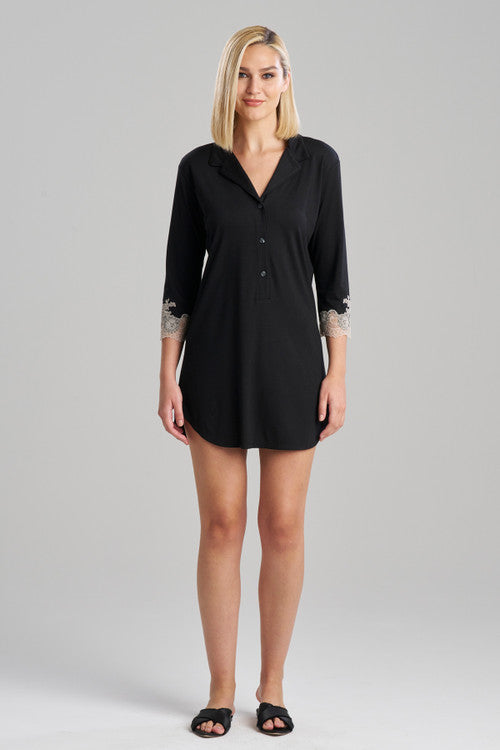 Buy Luxe Shangri-La TENCEL™ Sleepshirt in Black/Cocoon Online Black/Cocoon