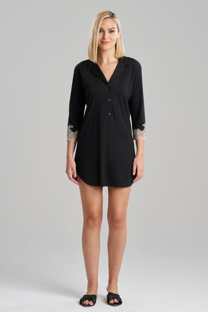 Buy Luxe Shangri-La TENCEL™ Sleepshirt in Black/Cocoon Online Black/Cocoon