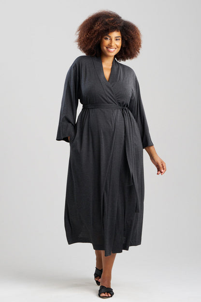 Buy Shangri-La TENCEL™ Robe in Anthracite Online Anthracite