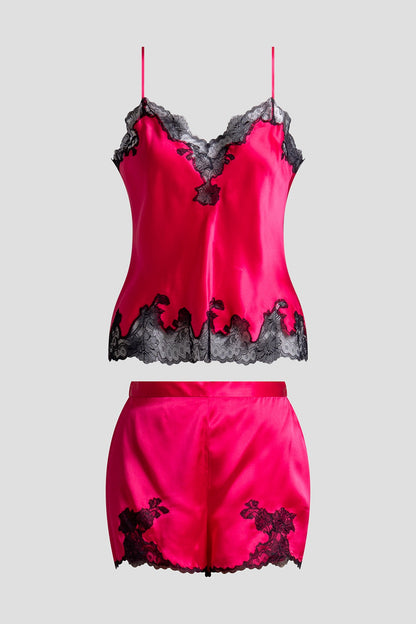Lolita Lace Cami Shorts PJ Passion Pink