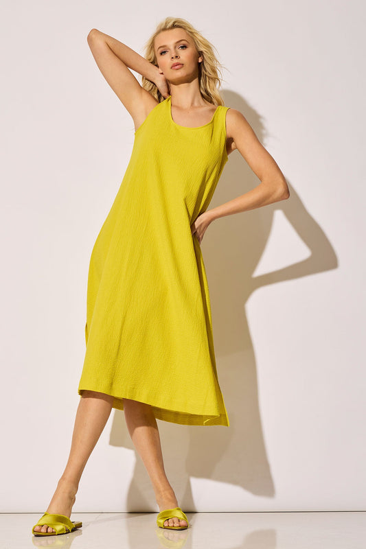 Onsen Cotton Tank Slip Dress Chartreuse