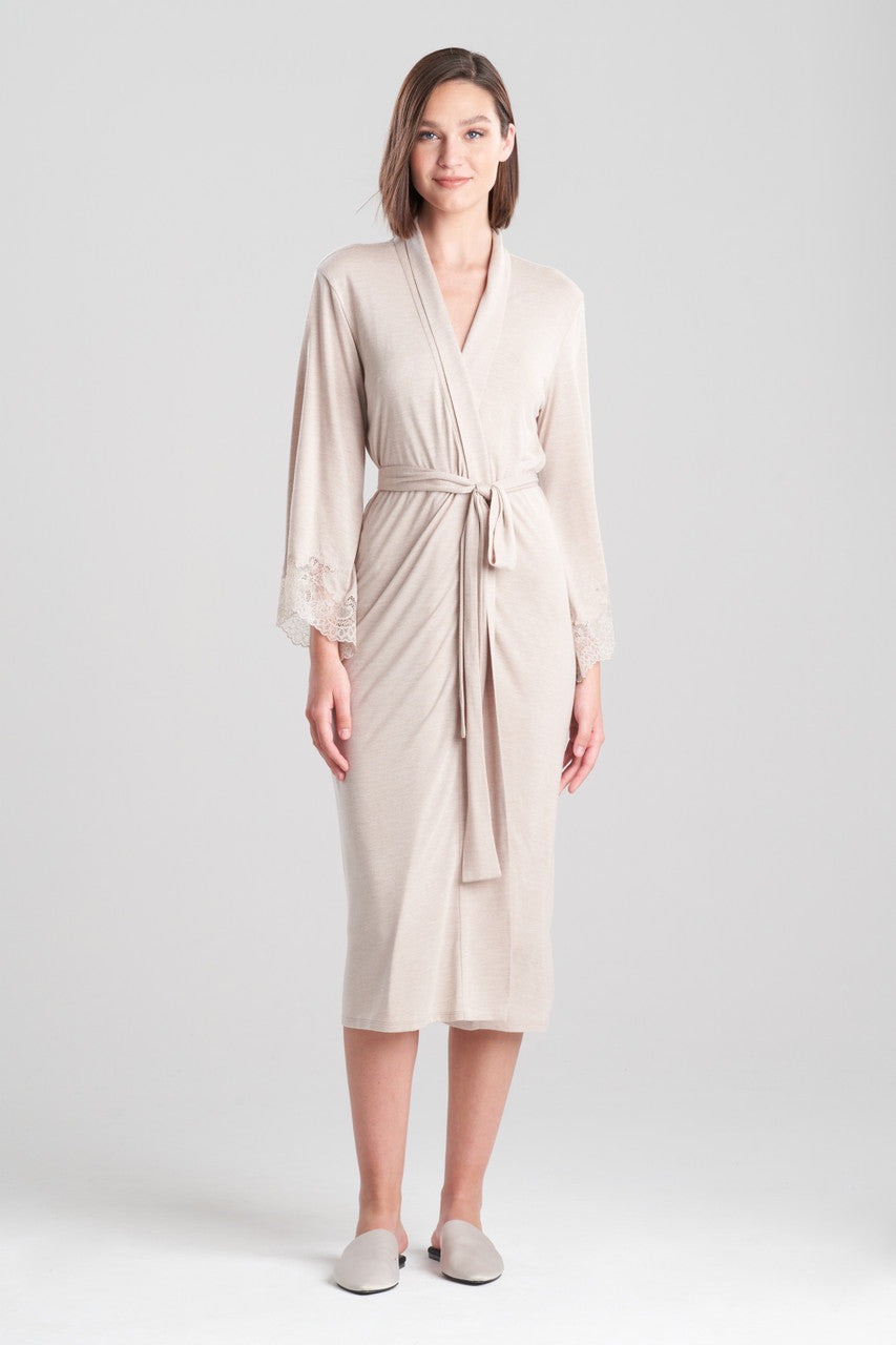 Buy Luxe Shangri-la TENCEL™ Robe in Heather Cashmere Online Heather Cashmere