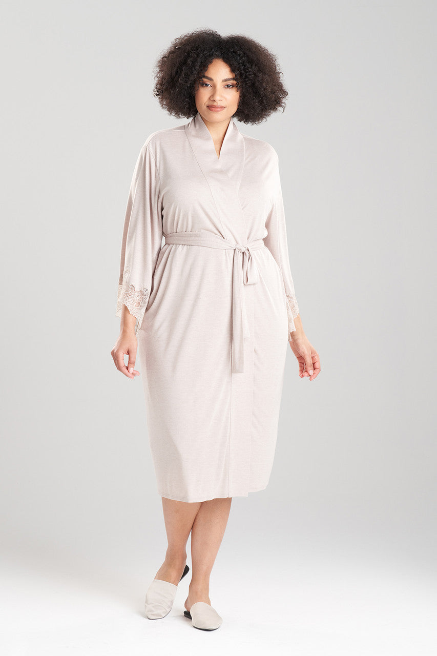 Buy Luxe Shangri-la TENCEL™ Robe in Heather Cashmere Online Heather Cashmere