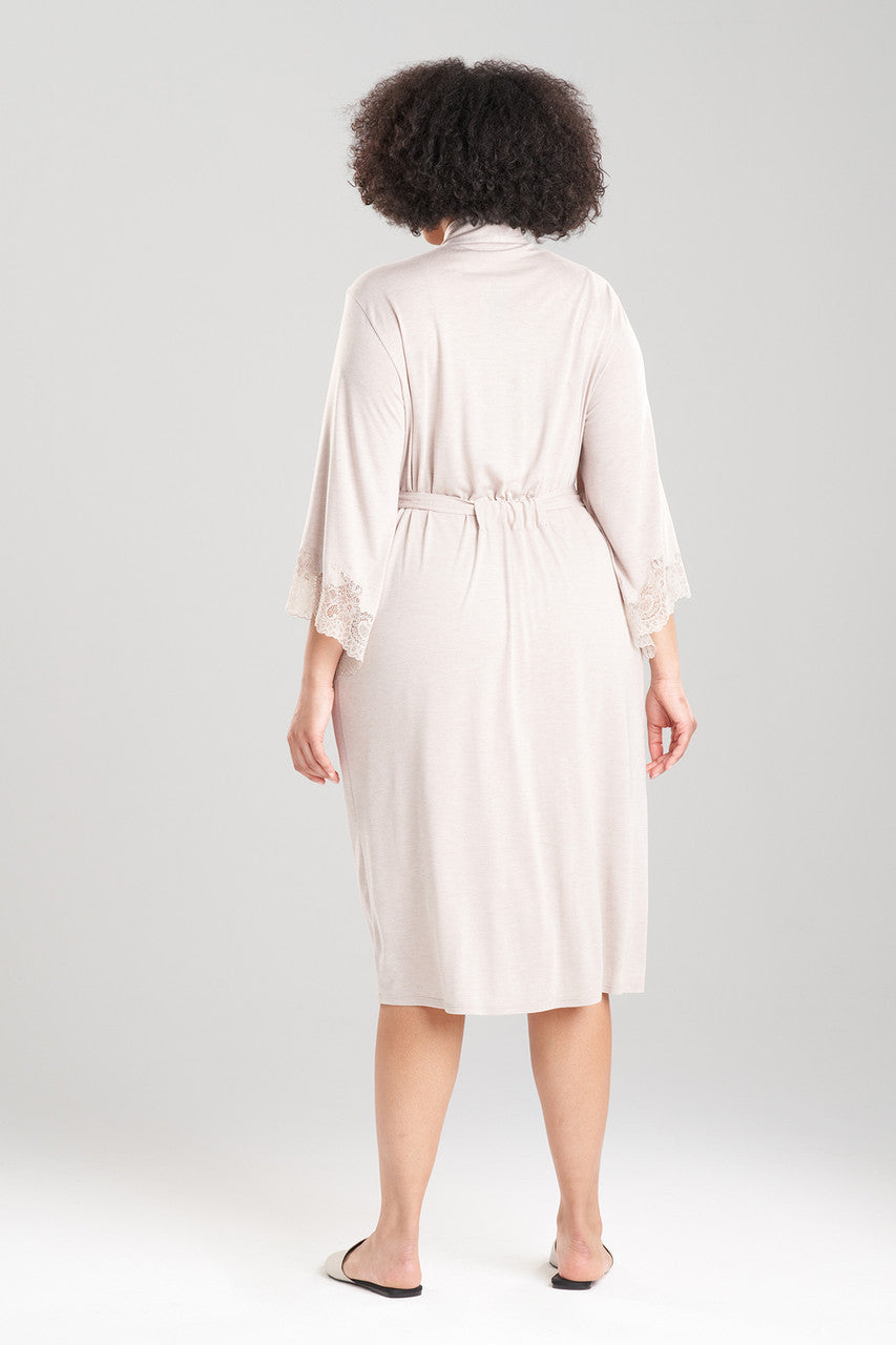 Buy Luxe Shangri-la TENCEL™ Robe in Heather Cashmere Online Heather Cashmere