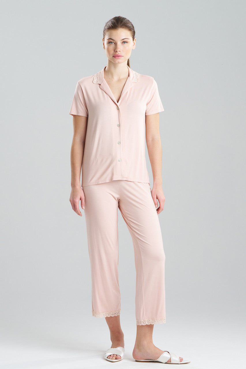 Buy Feathers Essentials Lenzing™ Ecovero™ Viscose Lace Applique Trim PJ in Cameo Rose Online Cameo Rose